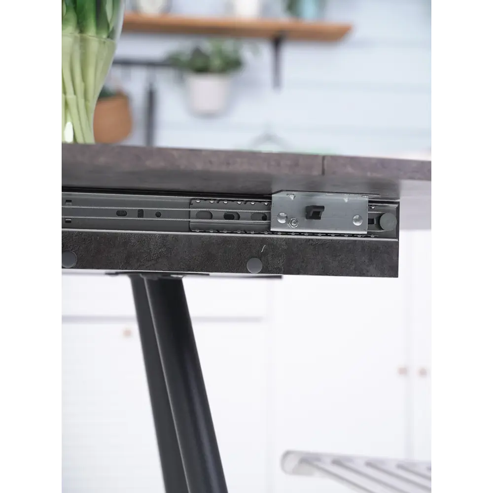 Фото 6 Кухонный стол круглый Frenesie Столэлипконускаменьтёмныйкаркасчерный 85x85 см лдсп цвет камень темный Фото 6 Кухонный стол круглый Frenesie Столэлипконускаменьтёмныйкаркасчерный 85x85 см лдсп цвет камень темный