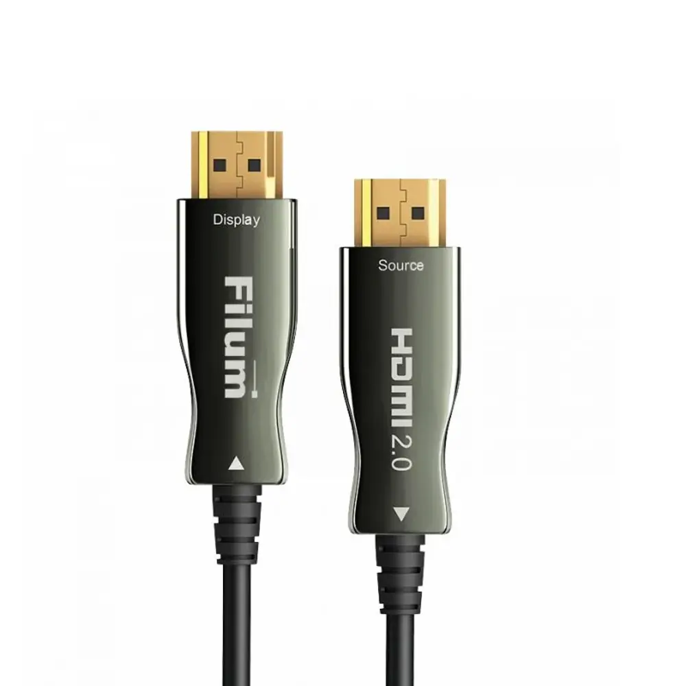 Фото Кабель HDMI Filum FL-AOC-HDMI2.0-100M v.2.0 4K/60HZ ARC 19M/19M 100 м цвет черный