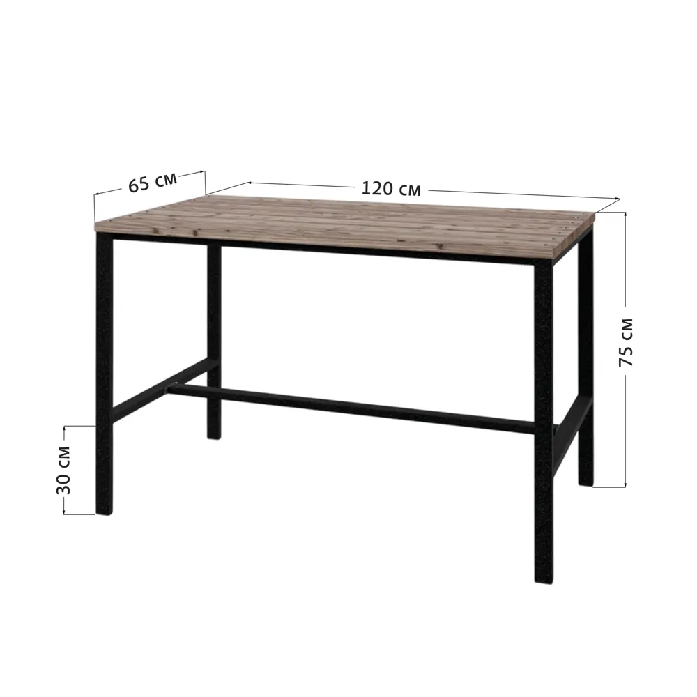 Фото 6 Стол садовый Grostat Home Lacio loft 120x60x75 см коричневый