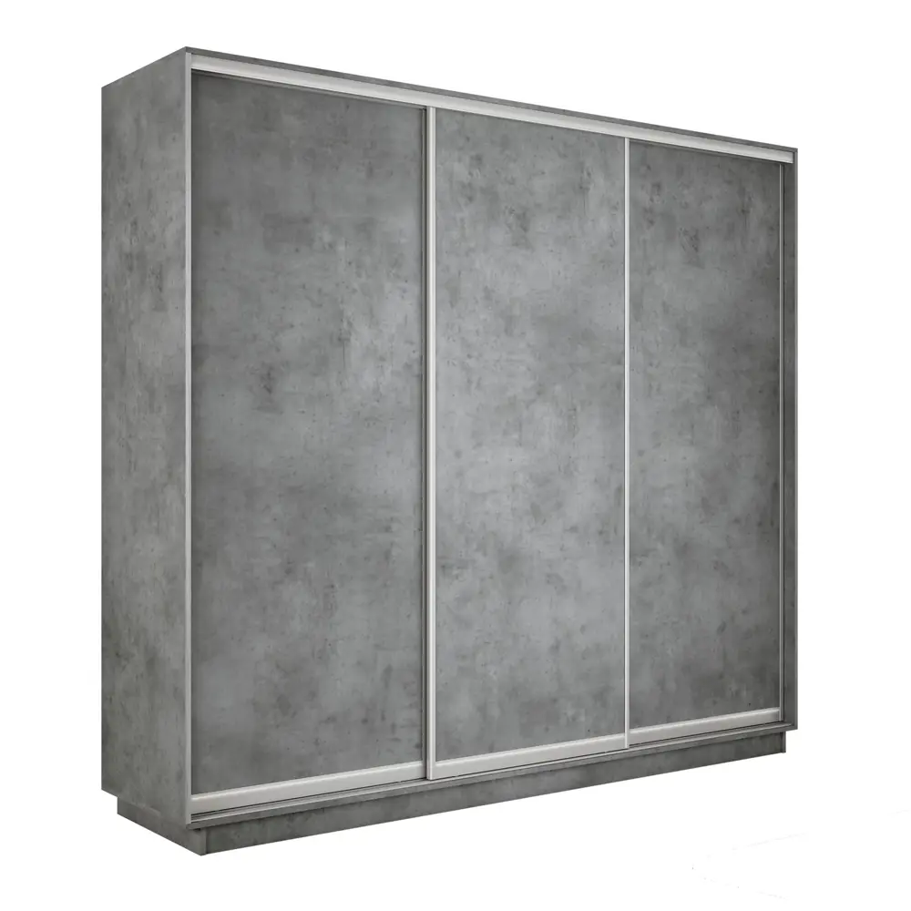 Фото 2 Шкаф-купе Мебельная компания е1 1EET_240_BT 220x240x60 см 9 полок ЛДСП цвет бетон