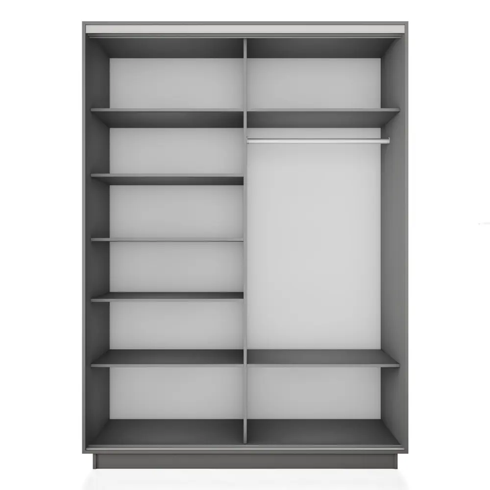 Фото 2 Шкаф-купе Мебельная компания е1 1EMD_160_V 220x160x60 см ЛДСП 7 полок цвет венге Фото 2 Шкаф-купе Мебельная компания е1 1EMD_160_V 220x160x60 см ЛДСП 7 полок цвет венге