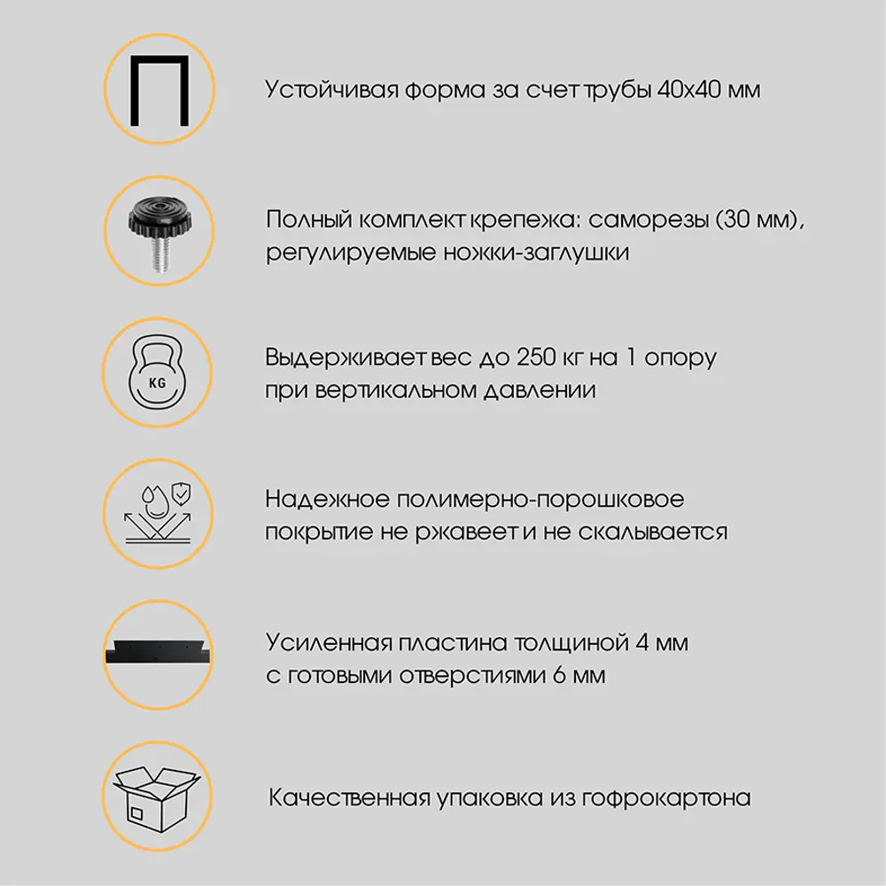 Фото 5 Подстолье для обеденного и письменного стола Лофт Classic Железное решение 71х70 см металл черный муар 2 шт Фото 5 Подстолье для обеденного и письменного стола Лофт Classic Железное решение 71х70 см металл черный муар 2 шт
