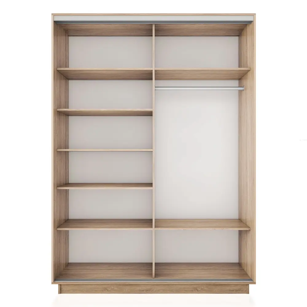 Фото 2 Шкаф-купе Мебельная компания е1 WEEKT_180240_S 240x180x60 см 9 полок ЛДСП цвет сонома Фото 2 Шкаф-купе Мебельная компания е1 WEEKT_180240_S 240x180x60 см 9 полок ЛДСП цвет сонома