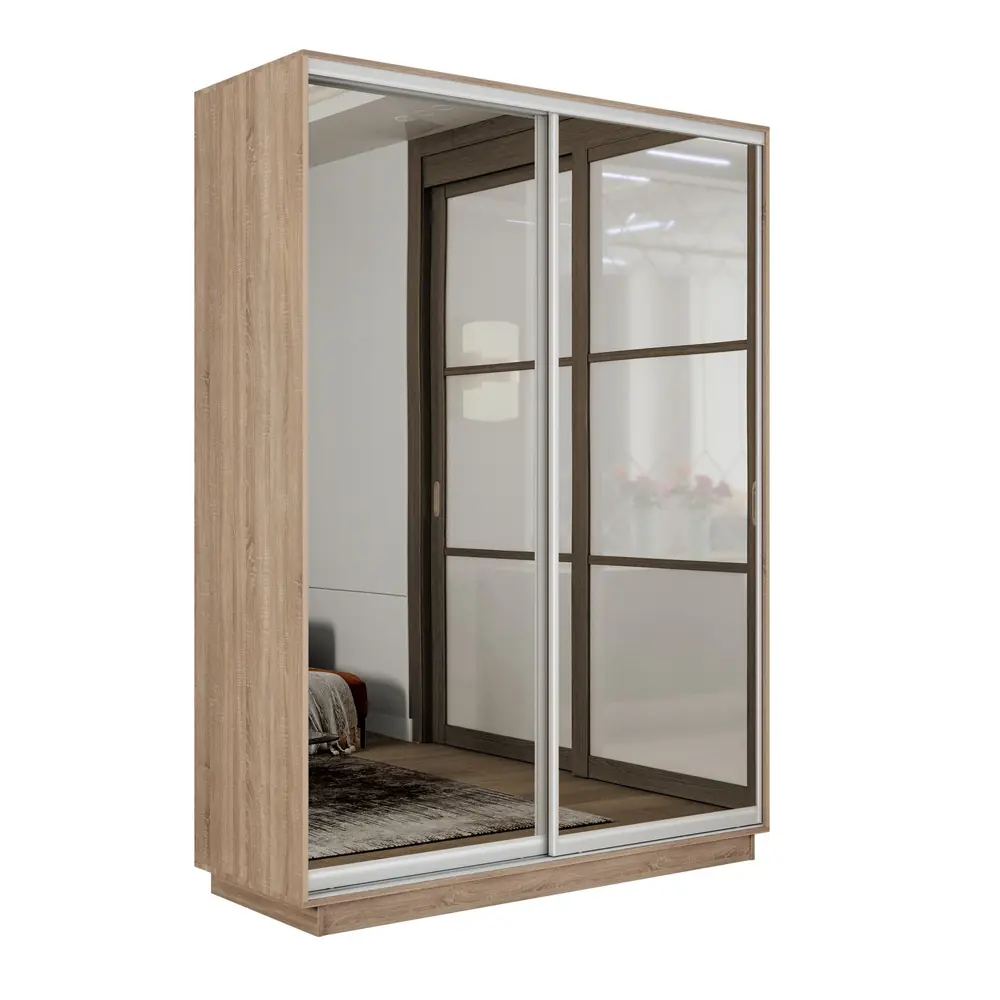 Фото 3 Шкаф-купе Мебельная компания е1 WEEKT_180240_S 240x180x60 см 9 полок ЛДСП цвет сонома Фото 3 Шкаф-купе Мебельная компания е1 WEEKT_180240_S 240x180x60 см 9 полок ЛДСП цвет сонома