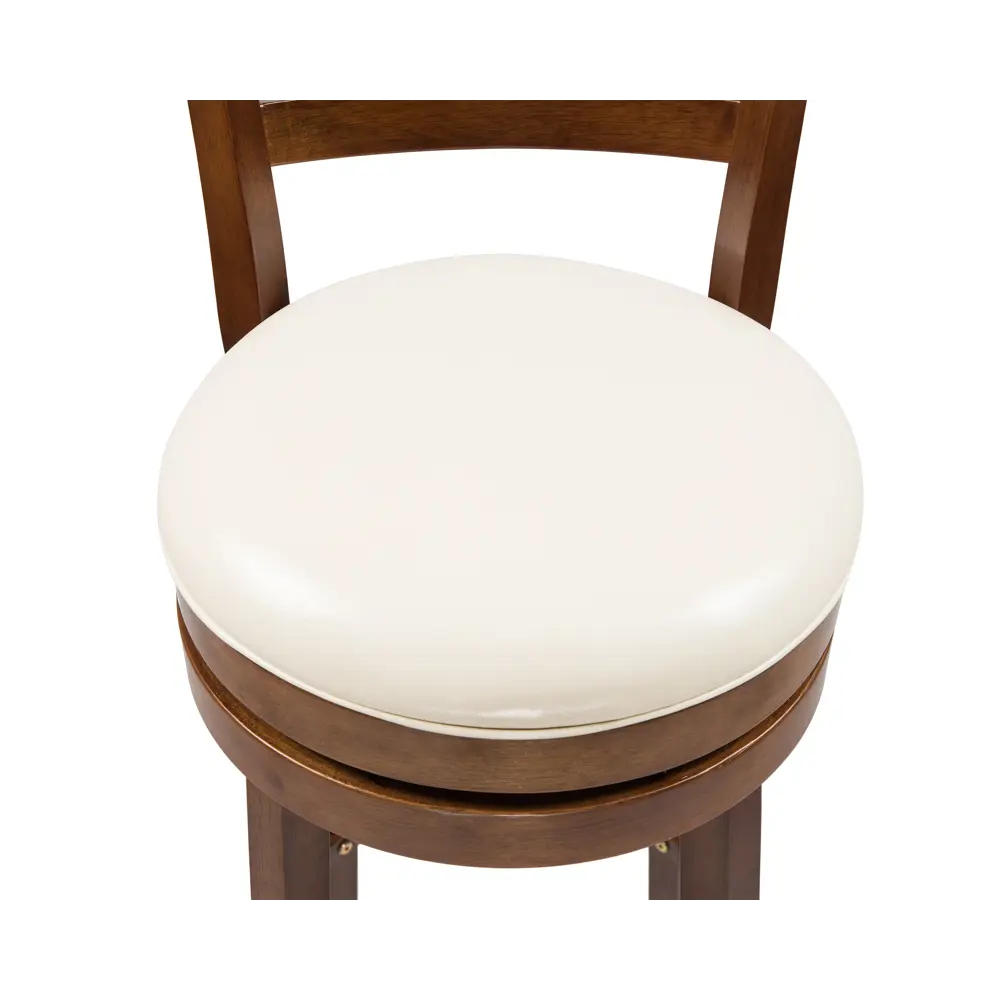 Фото 6 Барный стул Dobrin William Bar LMU 41x111x41 см искусственная кожа цвет кремовый ножки шоколад