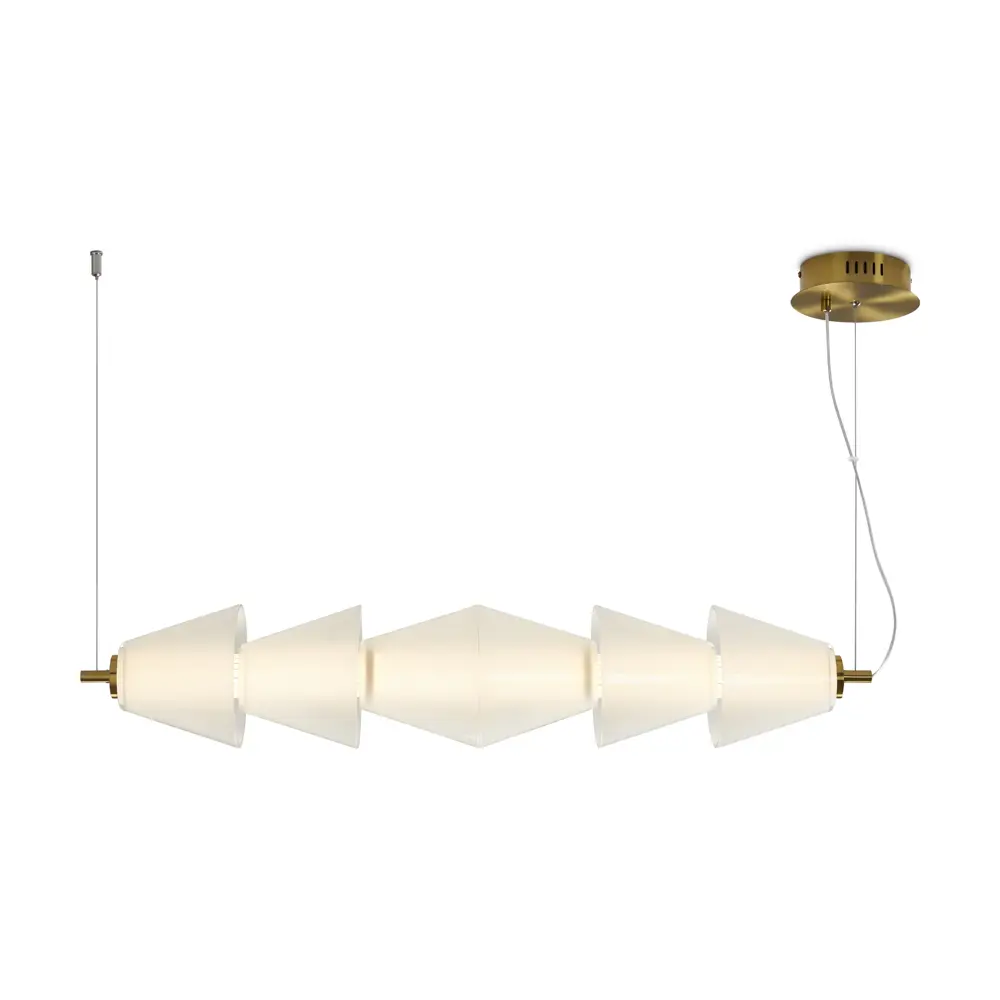 Фото 2 Светильник подвесной светодиодный Freya Plum Fr6137pl-l21bt2 10 м² теплый белый (желтый) свет цвет латунь Фото 2 Светильник подвесной светодиодный Freya Plum Fr6137pl-l21bt2 10 м² теплый белый (желтый) свет цвет латунь
