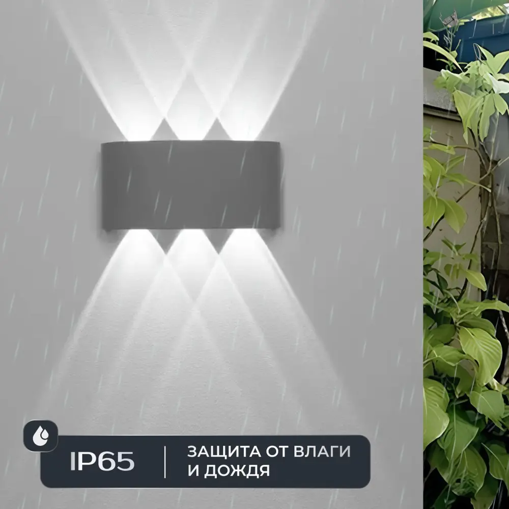 Фото 5 Светильник уличный настенный светодиодный Polax 14/PX/0422/6WG 6000 К IP65 цвет серый Фото 5 Светильник уличный настенный светодиодный Polax 14/PX/0422/6WG 6000 К IP65 цвет серый