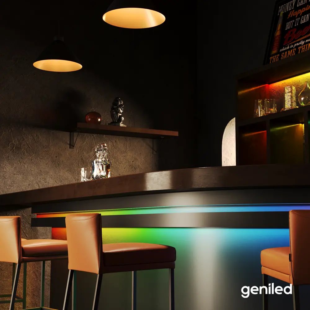 Фото 14 Светодиодная лента Geniled 03460 60 диод 14.4 Вт/м 12 В 15 мм IP65 5 м разноцветный свет Фото 14 Светодиодная лента Geniled 03460 60 диод 14.4 Вт/м 12 В 15 мм IP65 5 м разноцветный свет