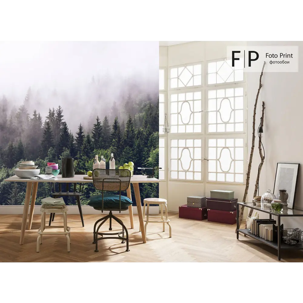 Фото 2 Фотообои флизелиновые Foto Print Туманный лес 02-082-А-2,5-2.7, 250x270 см Фото 2 Фотообои флизелиновые Foto Print Туманный лес 02-082-А-2,5-2.7, 250x270 см