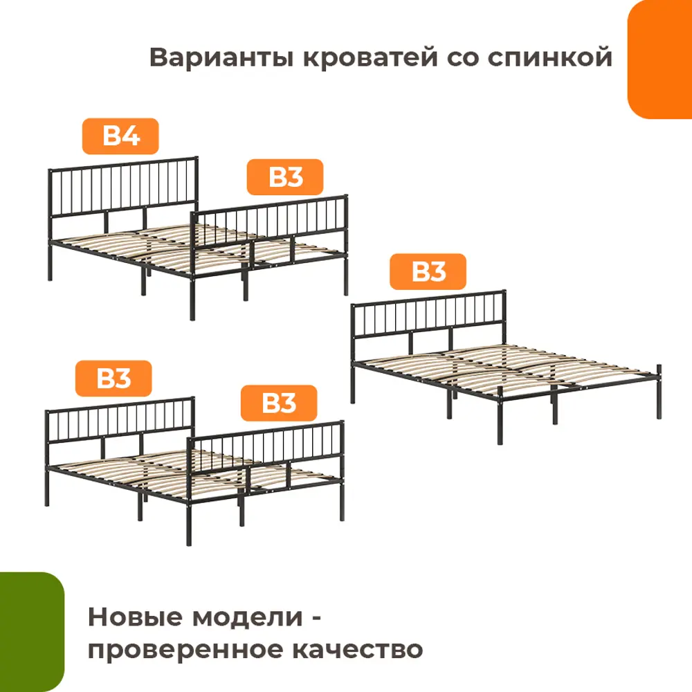 Фото 3 Изголовье для кровати Домаклево В3 140x39.5x3 см металл цвет черный