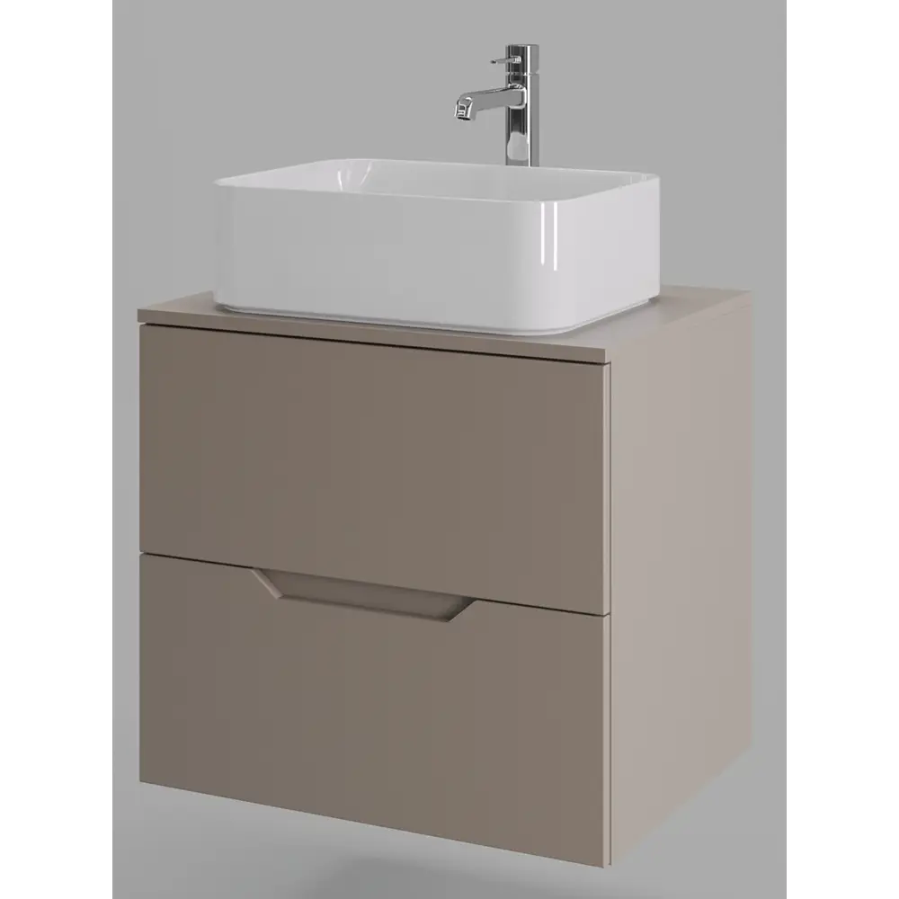 Фото 4 Тумба с раковиной Topline FLIPTUS60L-2460W подвесная 60 см цвет латте/белый Фото 4 Тумба с раковиной Topline FLIPTUS60L-2460W подвесная 60 см цвет латте/белый