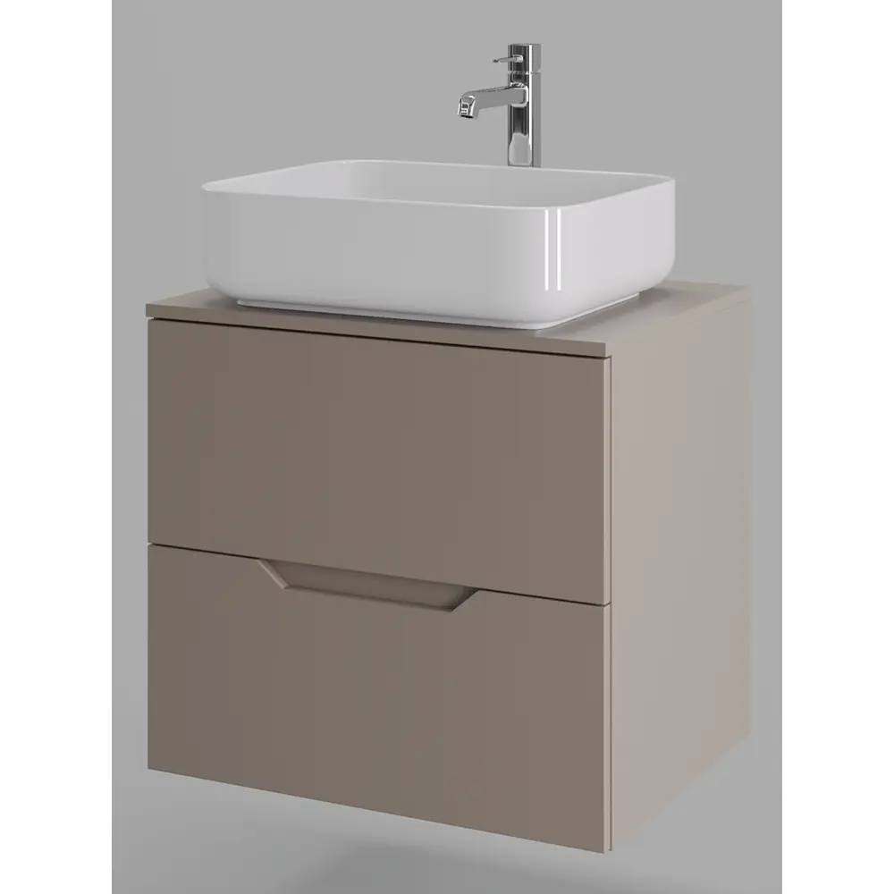 Фото 4 Тумба с раковиной Topline FLIPTUS60L-5500W подвесная 60 см цвет латте/белый Фото 4 Тумба с раковиной Topline FLIPTUS60L-5500W подвесная 60 см цвет латте/белый