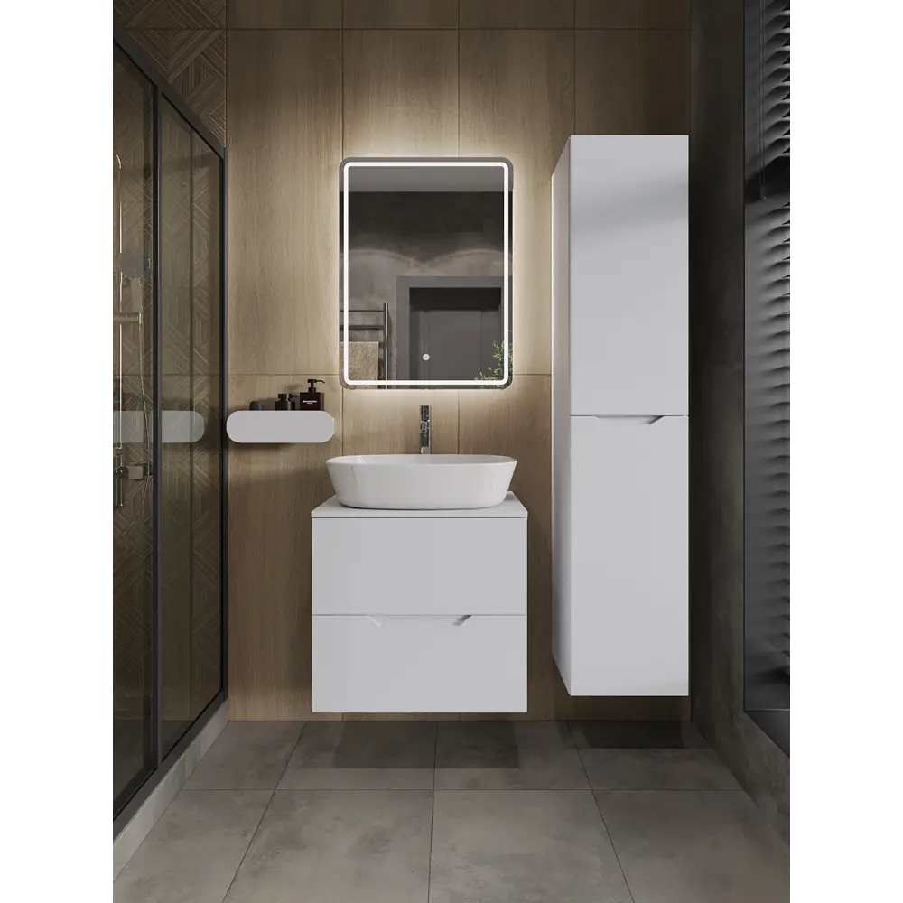 Фото 3 Тумба с раковиной Topline FLIPTUS60W-8500W подвесная 60 см цвет белый Фото 3 Тумба с раковиной Topline FLIPTUS60W-8500W подвесная 60 см цвет белый