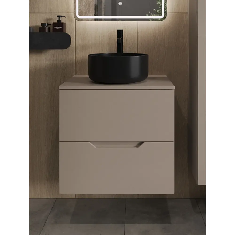 Фото Тумба с раковиной Topline FLIPTUS60L-7345B подвесная 60 см цвет латте/черный Фото Тумба с раковиной Topline FLIPTUS60L-7345B подвесная 60 см цвет латте/черный