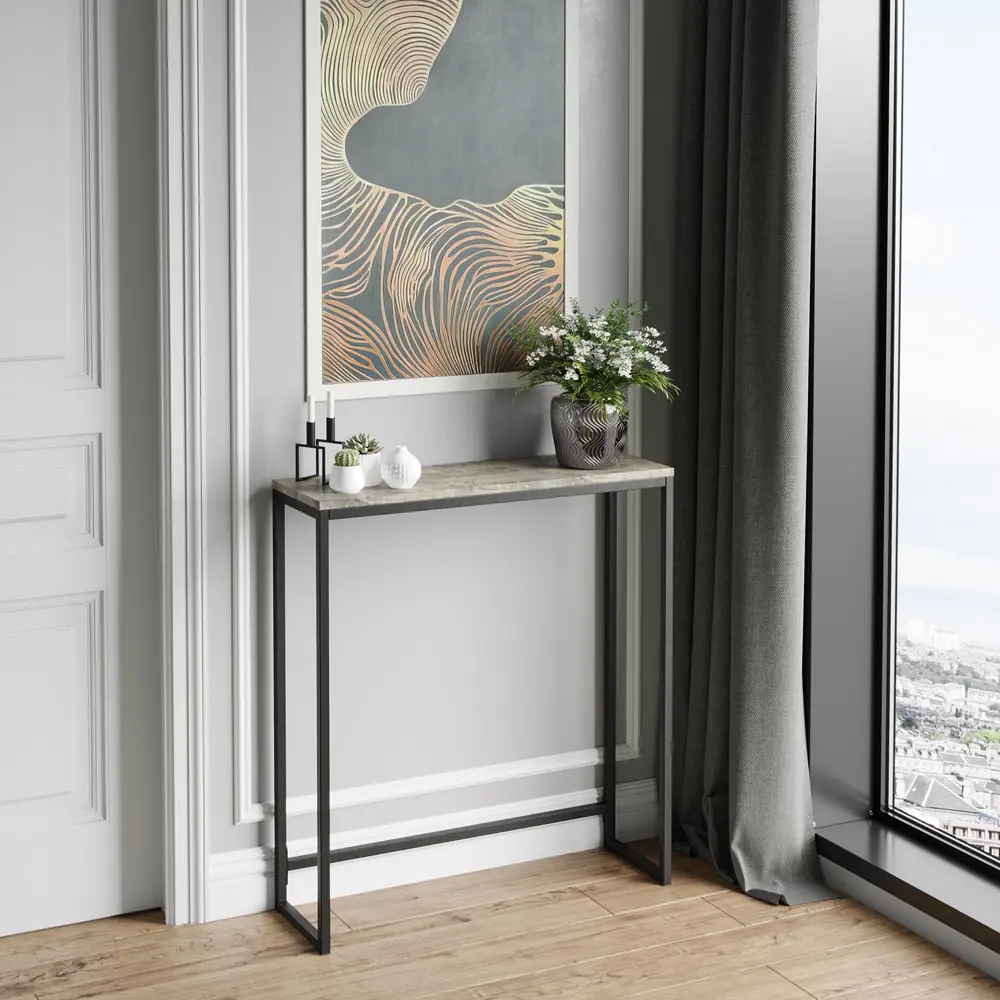 Фото 2 Стол туалетный Grostat home lokki 80x85x25 см ЛДСП цвет серый Фото 2 Стол туалетный Grostat home lokki 80x85x25 см ЛДСП цвет серый
