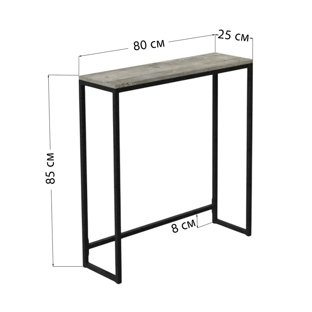 Фото 4 Стол туалетный Grostat home lokki 80x85x25 см ЛДСП цвет серый Фото 4 Стол туалетный Grostat home lokki 80x85x25 см ЛДСП цвет серый