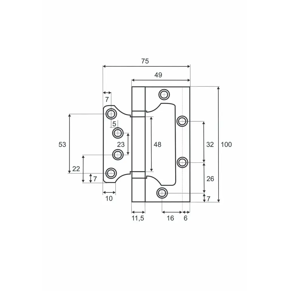 Фото 5 Ручка дверная Abriss R21.027 MBP в комплекте с механизмом WC 530 B-S MAGNET MBP и петлями flush 100x75 mbp (Черный матовый)
