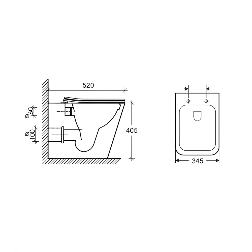 Фото 2 Унитаз приставной Enio Binario EN5215047 безободковый с микролифтом