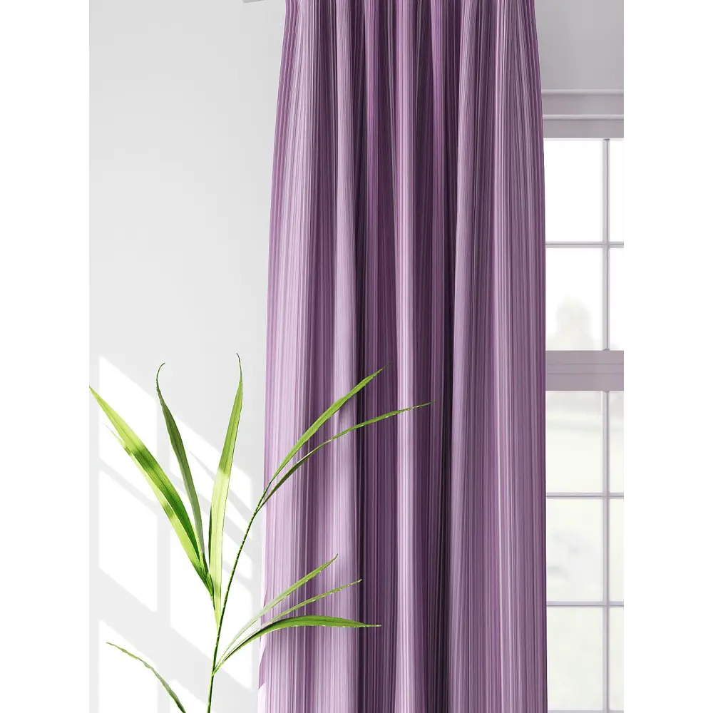 Фото 4 Комплект штор на ленте At Home Лингрони 150x260 см блэкаут цвет фиолетовый AA526040 Фото 4 Комплект штор на ленте At Home Лингрони 150x260 см блэкаут цвет фиолетовый AA526040