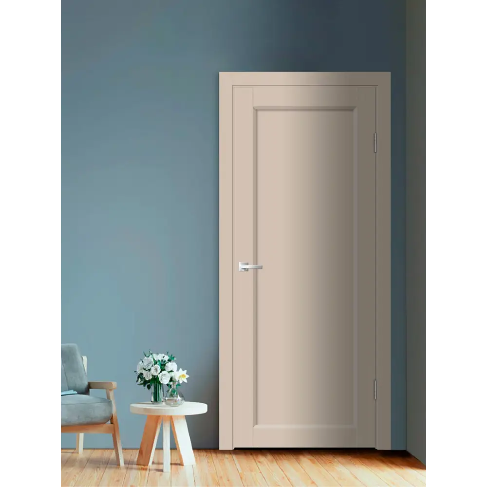 Фото 2 Комплект межкомнатной двери Velldoris Style глухая 200x70см Полипропилен цвет кварцит с коробом и наличниками