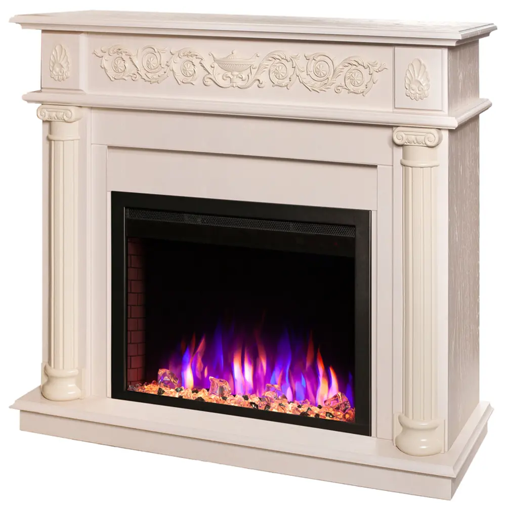 Фото 3 Каминокомплект Realflame Attica 25.5/26 WT с очагом Saphir 25.5 750Вт айвори Фото 3 Каминокомплект Realflame Attica 25.5/26 WT с очагом Saphir 25.5 750Вт айвори