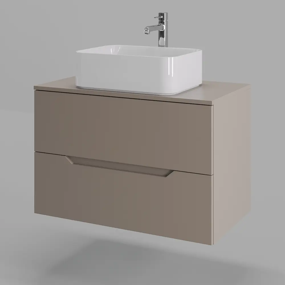 Фото 4 Тумба с раковиной подвесная Topline FLIPTUS80L-2460W 80 см цвет латте матовый Фото 4 Тумба с раковиной подвесная Topline FLIPTUS80L-2460W 80 см цвет латте матовый