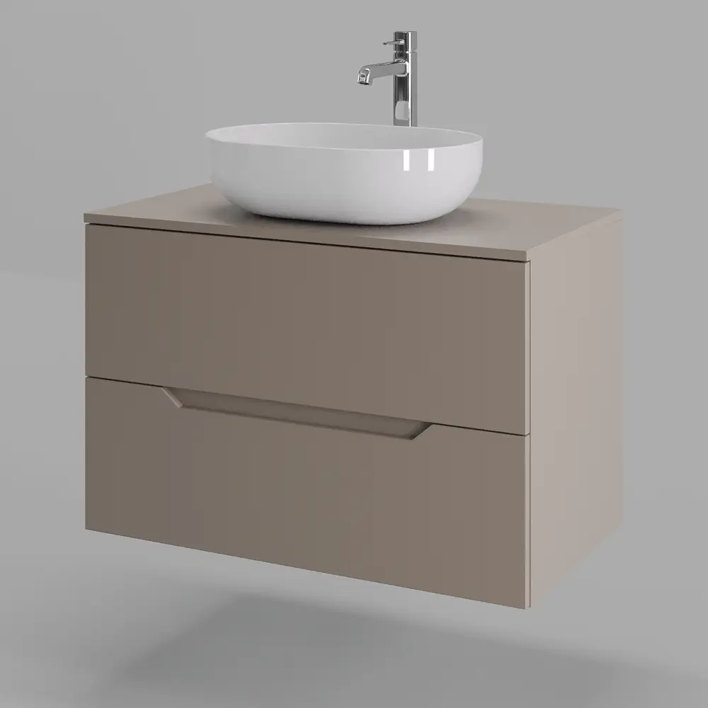 Фото 4 Тумба с раковиной подвесная Topline FLIPTUS80L-5480W 80 см цвет латте матовый Фото 4 Тумба с раковиной подвесная Topline FLIPTUS80L-5480W 80 см цвет латте матовый