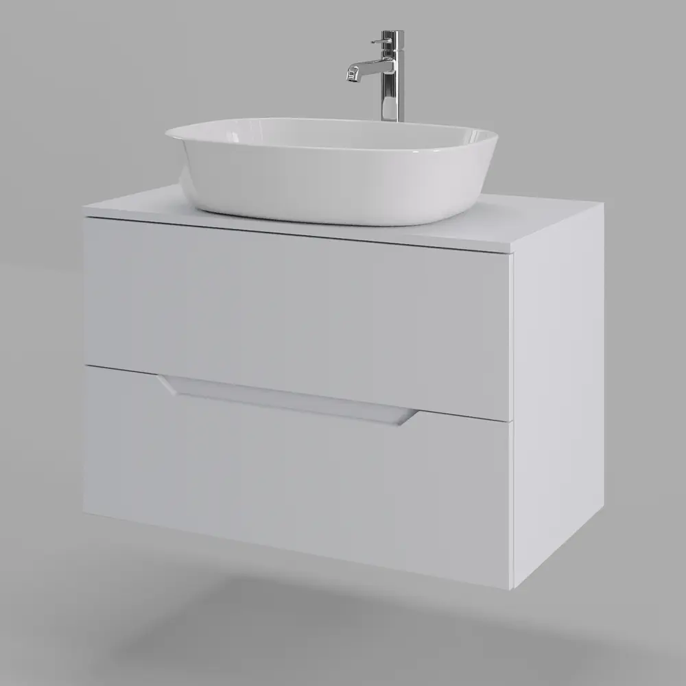 Фото 4 Тумба с раковиной подвесная Topline FLIPTUS80W-8500W 80 см цвет белый матовый Фото 4 Тумба с раковиной подвесная Topline FLIPTUS80W-8500W 80 см цвет белый матовый