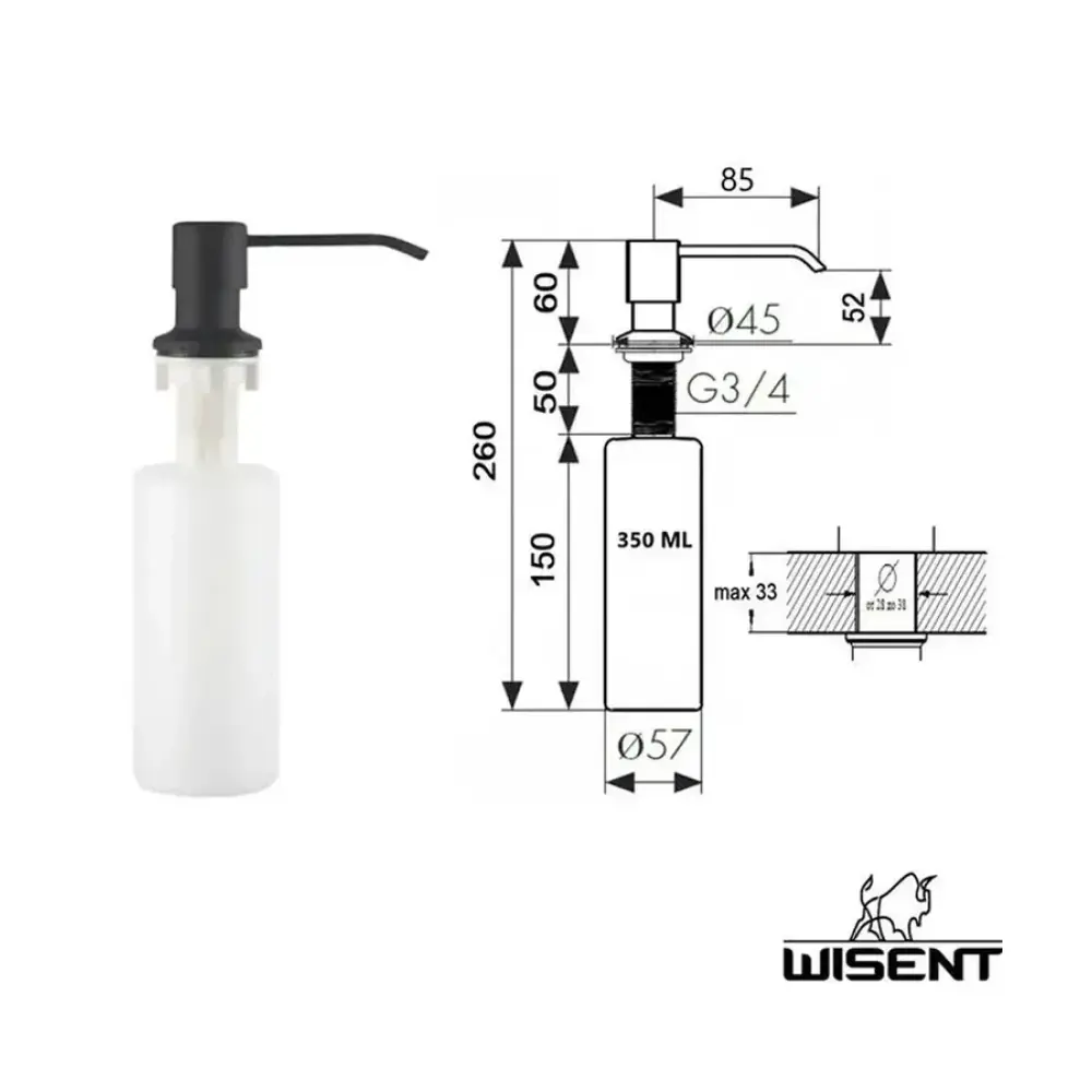 Фото 5 Мойка для кухни Wisent WS35044B/W02-114B/W405B/W302644B/W74004-02 50x44 см глубина чаши 22 см нержавеющая сталь цвет графит Фото 5 Мойка для кухни Wisent WS35044B/W02-114B/W405B/W302644B/W74004-02 50x44 см глубина чаши 22 см нержавеющая сталь цвет графит