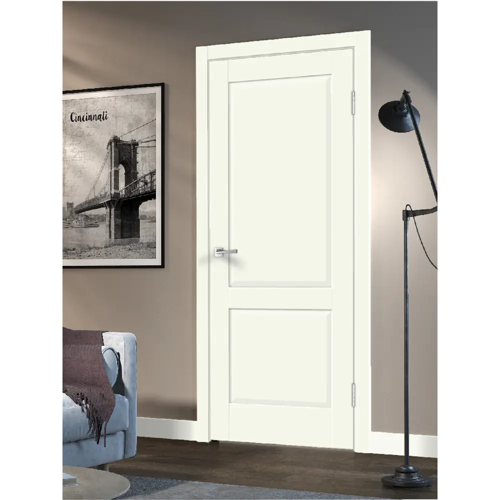 Фото 2 Дверь межкомнатная Velldoris Alto 11 глухая 90x200см ПВХ цвет молочный эмалит без замка и петель Фото 2 Дверь межкомнатная Velldoris Alto 11 глухая 90x200см ПВХ цвет молочный эмалит без замка и петель