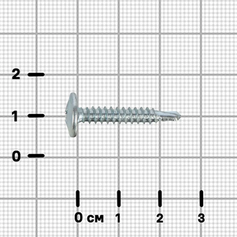 Фото 2 Саморезы по металлу с пресс-шайбой со сверлом оцинкованные 4.2x25 мм 40 шт. Фото 2 Саморезы по металлу с пресс-шайбой со сверлом оцинкованные 4.2x25 мм 40 шт.