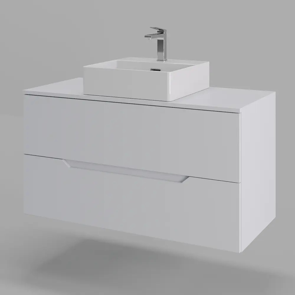 Фото 4 Тумба с раковиной подвесная Topline FLIPTUS100W-4500W 100 см цвет белый Фото 4 Тумба с раковиной подвесная Topline FLIPTUS100W-4500W 100 см цвет белый