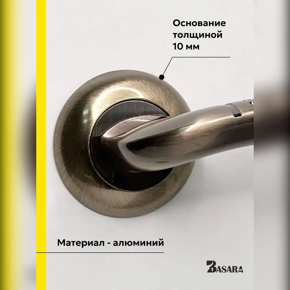 Фото 3 Ручка на раздельном основании Basara R07.026 AB (White box No logo 110 кв. Бронза) Фото 3 Ручка на раздельном основании Basara R07.026 AB (White box No logo 110 кв. Бронза)