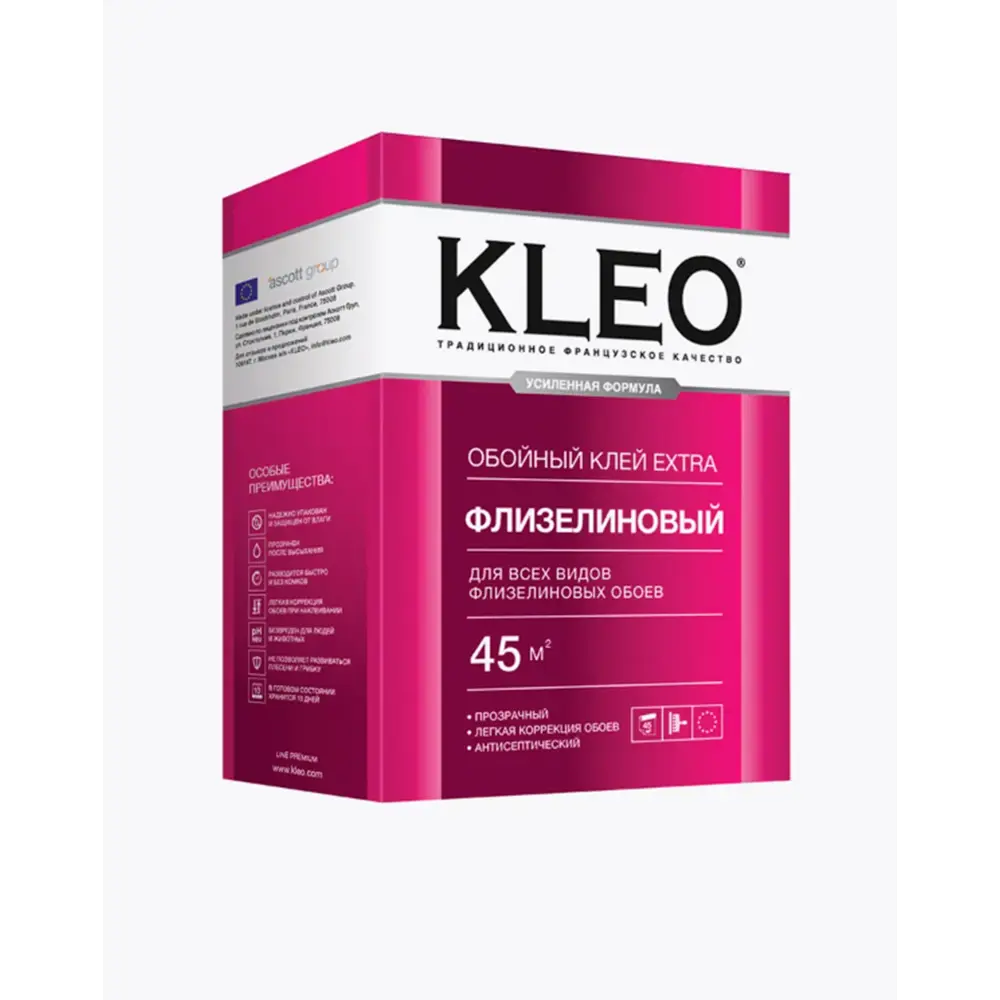 Фото Клей для флизелиновых обоев Kleo 45 м² Фото Клей для флизелиновых обоев Kleo 45 м²