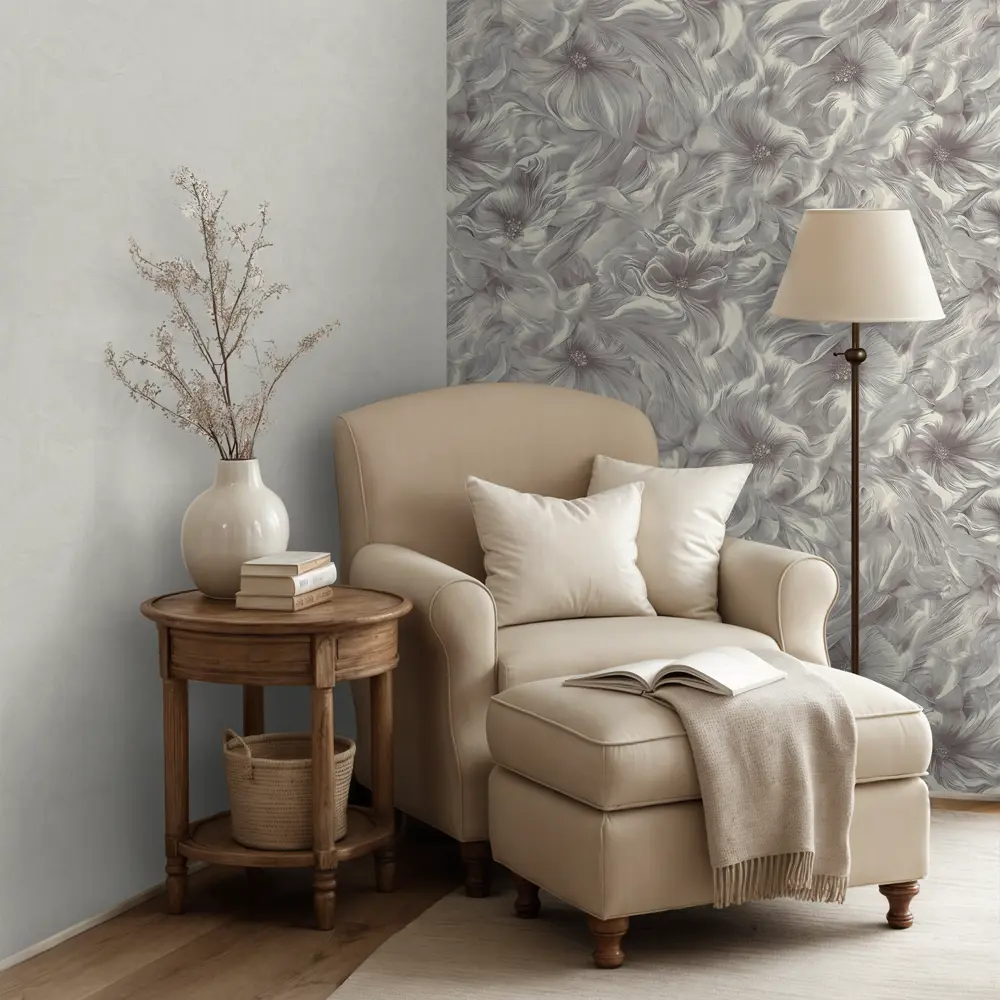 Фото 5 Обои флизелиновые Euro Decor Mia серые 1.06 м ED7304-11 Фото 5 Обои флизелиновые Euro Decor Mia серые 1.06 м ED7304-11