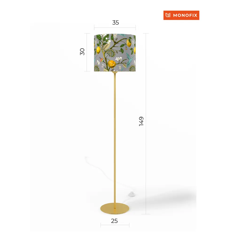 Фото Торшер Monofix ТШ-МЗ-35-LEMON-св-серый-S Одос цвет серый/серебристый Фото Торшер Monofix ТШ-МЗ-35-LEMON-св-серый-S Одос цвет серый/серебристый