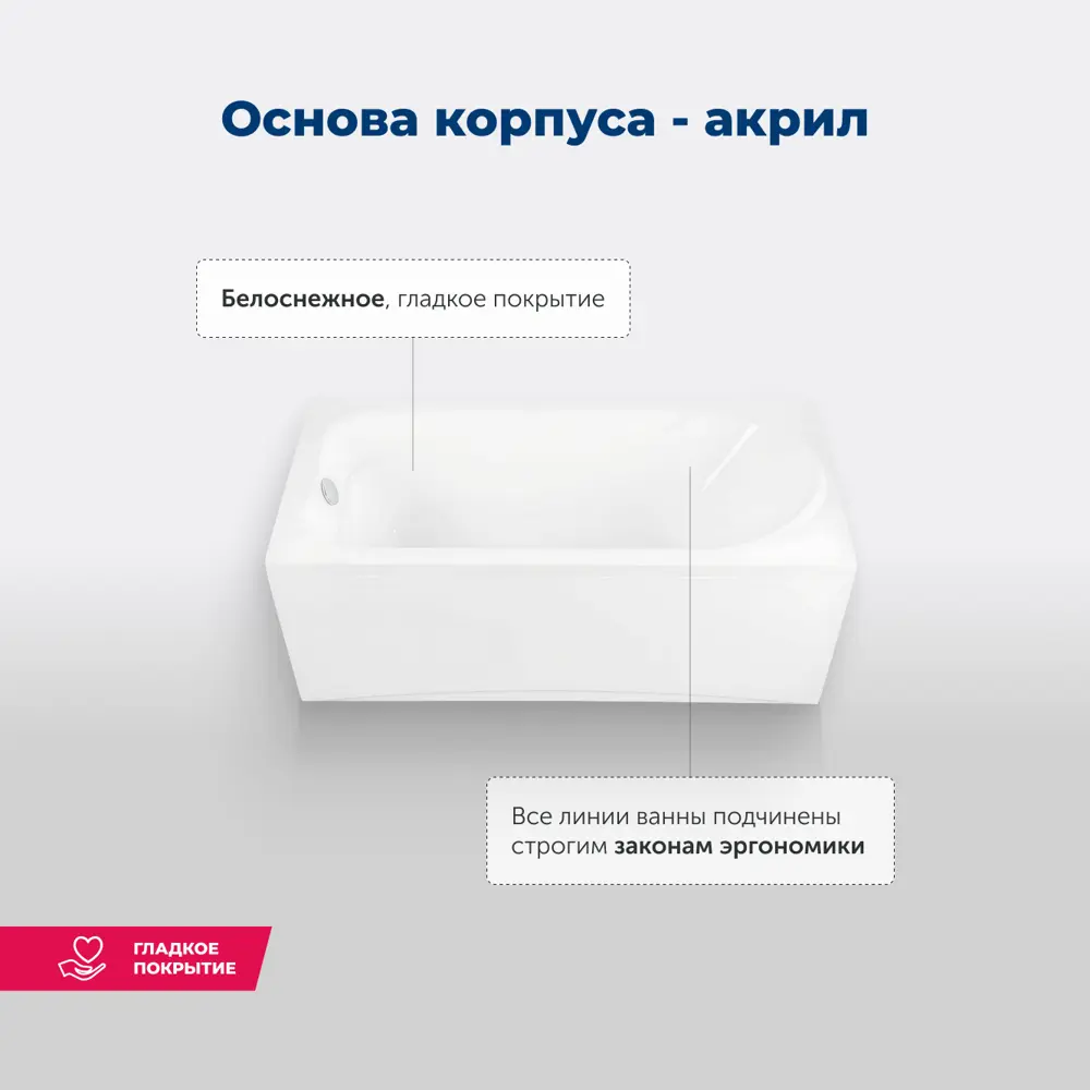 Фото 3 Ванна акриловая Aqunet WEST 160x70 Комплект 4 в 1: Ванна, каркас, фронтальная и боковая панели Фото 3 Ванна акриловая Aqunet WEST 160x70 Комплект 4 в 1: Ванна, каркас, фронтальная и боковая панели