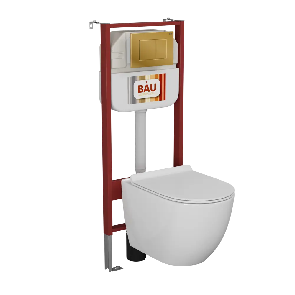 Фото 9 Комплект Bauedge Stil6 6 в 1: рамная инсталляция Neo 45, унитаз подвесной безободковый торнадо Bau Hurricane, сиденье дюропласт микролифт Фото 9 Комплект Bauedge Stil6 6 в 1: рамная инсталляция Neo 45, унитаз подвесной безободковый торнадо Bau Hurricane, сиденье дюропласт микролифт