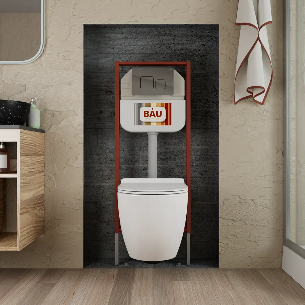 Фото 2 Комплект Bauedge Soul3 6 в 1: рамная инсталляция Neo 45, унитаз подвесной безободковый торнадо Bau Hurricane, сиденье дюропласт микролифт Фото 2 Комплект Bauedge Soul3 6 в 1: рамная инсталляция Neo 45, унитаз подвесной безободковый торнадо Bau Hurricane, сиденье дюропласт микролифт