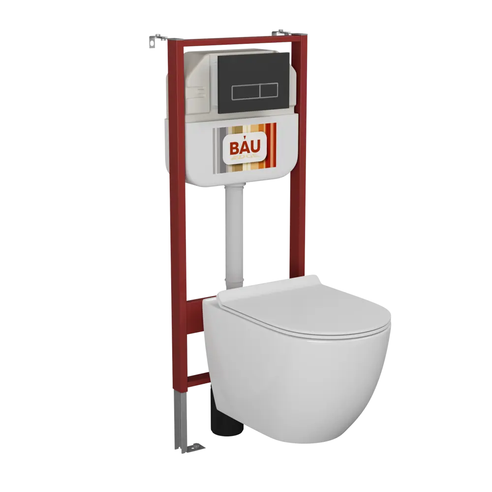 Фото 9 Комплект Bauedge Pulse3 6 в 1: рамная инсталляция Neo 45, унитаз подвесной безободковый торнадо сиденье дюропласт микролифт, клавиша смыва черная Фото 9 Комплект Bauedge Pulse3 6 в 1: рамная инсталляция Neo 45, унитаз подвесной безободковый торнадо сиденье дюропласт микролифт, клавиша смыва черная