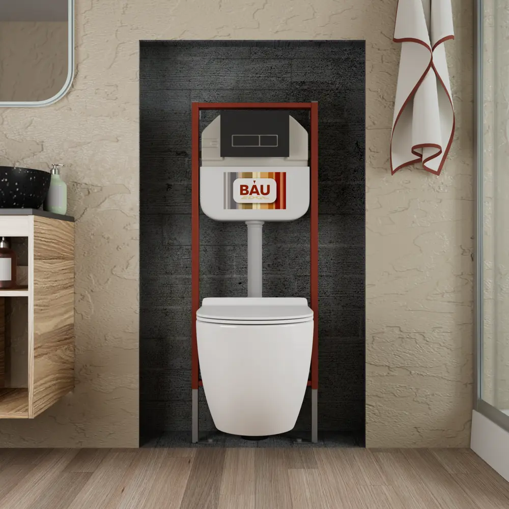 Фото 4 Комплект Bauedge Pulse3 6 в 1: рамная инсталляция Neo 45, унитаз подвесной безободковый торнадо сиденье дюропласт микролифт, клавиша смыва черная Фото 4 Комплект Bauedge Pulse3 6 в 1: рамная инсталляция Neo 45, унитаз подвесной безободковый торнадо сиденье дюропласт микролифт, клавиша смыва черная