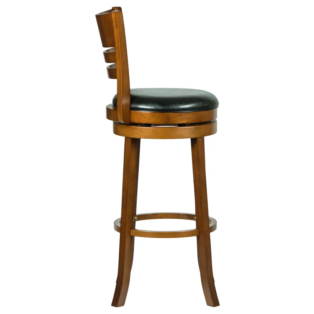 Фото 3 Барный стул Dobrin William Bar LMU 41x111x41 см искусственная кожа цвет черный ножки шоколад