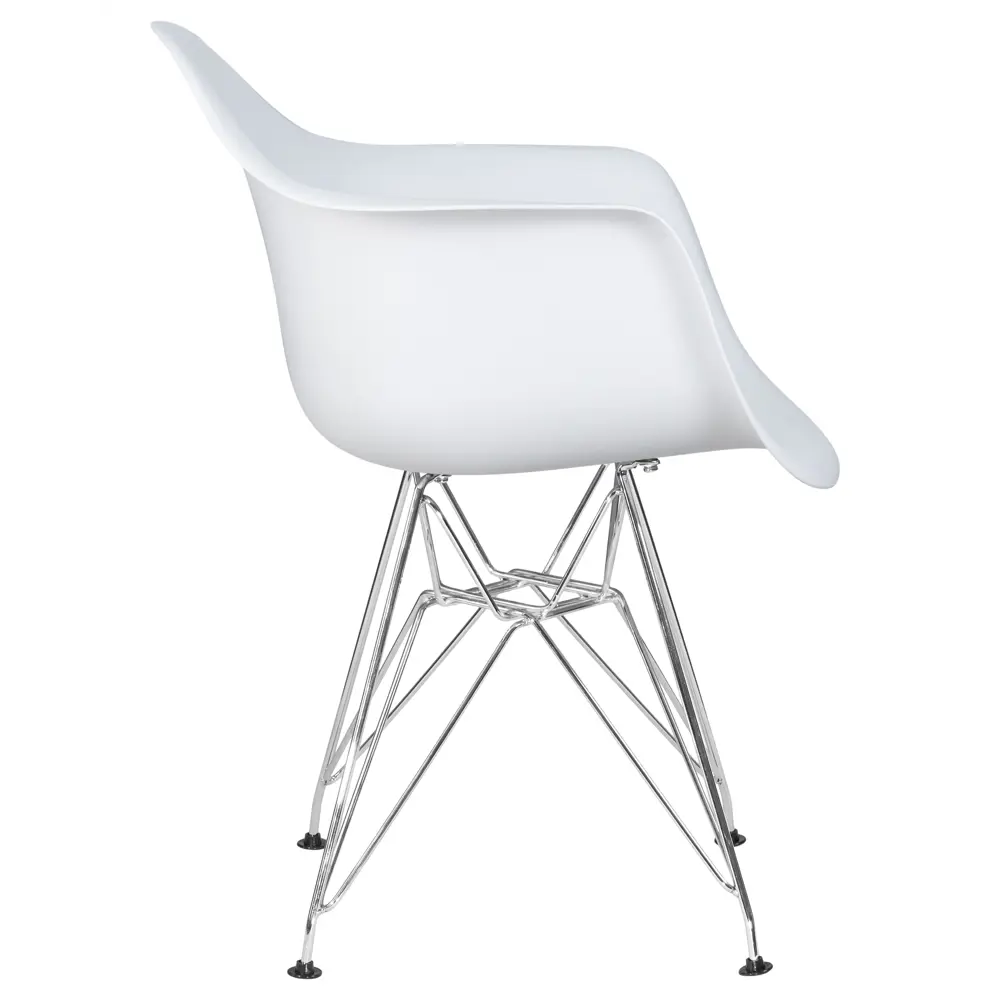 Фото 3 Кухонный стул Dobrin Daw chrome lmzl-pp620b 62x62x64.5 см пластик цвет белый