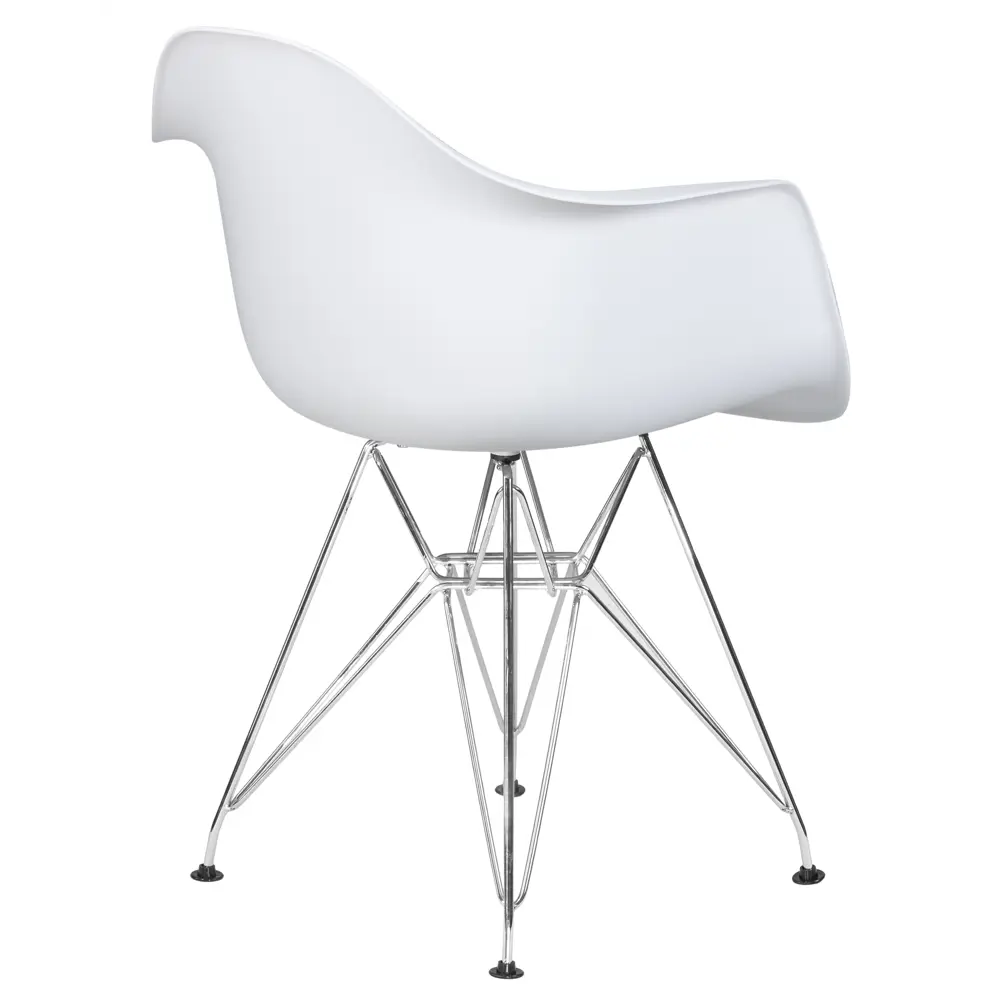 Фото 4 Кухонный стул Dobrin Daw chrome lmzl-pp620b 62x62x64.5 см пластик цвет белый