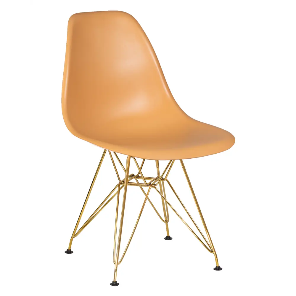 Фото 2 Кухонный стул Dobrin DSR LMZL 46x46x53.5 см полипропилен цвет персиковый ножки золото Фото 2 Кухонный стул Dobrin DSR LMZL 46x46x53.5 см полипропилен цвет персиковый ножки золото