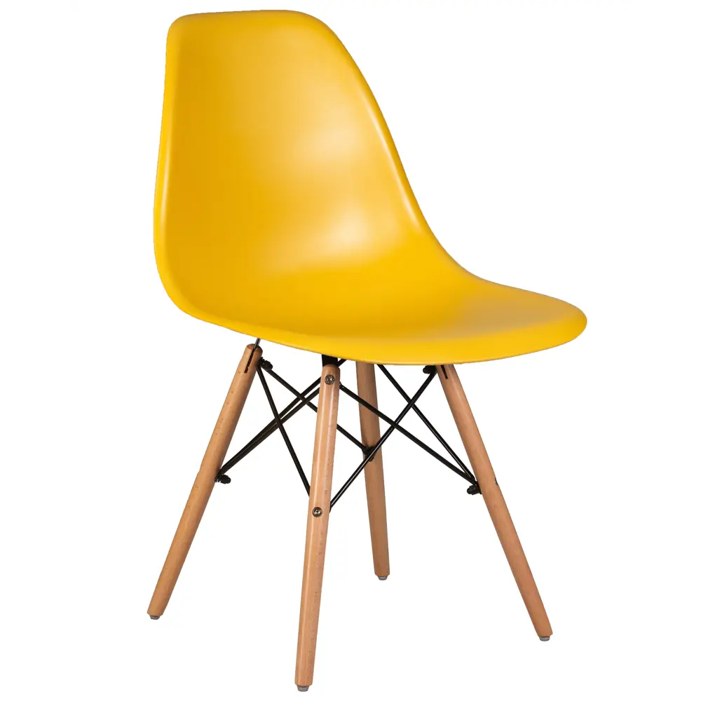 Фото Кухонный стул Dobrin DSW LMZL 46x46x53 см полипропилен цвет горчичный Фото Кухонный стул Dobrin DSW LMZL 46x46x53 см полипропилен цвет горчичный