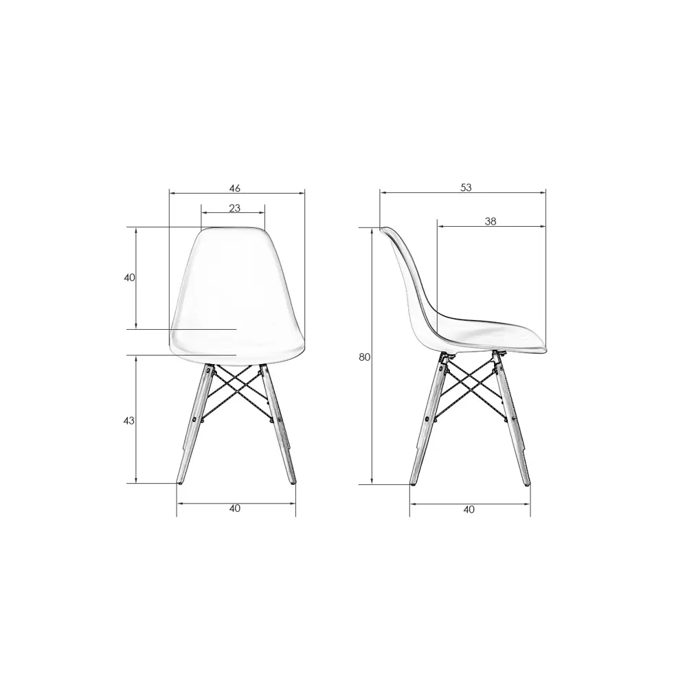 Фото 7 Кухонный стул Dobrin DSW LMZL 46x46x53 см полипропилен цвет зеленый Фото 7 Кухонный стул Dobrin DSW LMZL 46x46x53 см полипропилен цвет зеленый