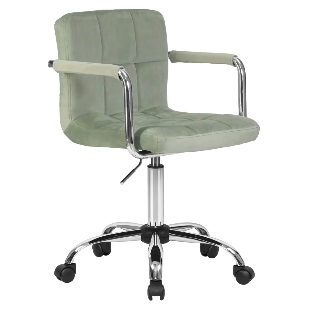 Фото 2 Офисное кресло Dobrin Terry велюр цвет мятный Фото 2 Офисное кресло Dobrin Terry велюр цвет мятный