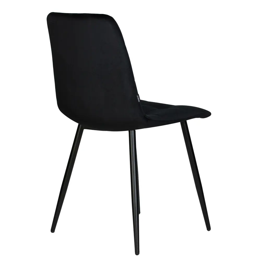 Фото 5 Кухонный стул Dobrin Chilly DRF 46x46x55 см велюр цвет черный ножки черные Фото 5 Кухонный стул Dobrin Chilly DRF 46x46x55 см велюр цвет черный ножки черные