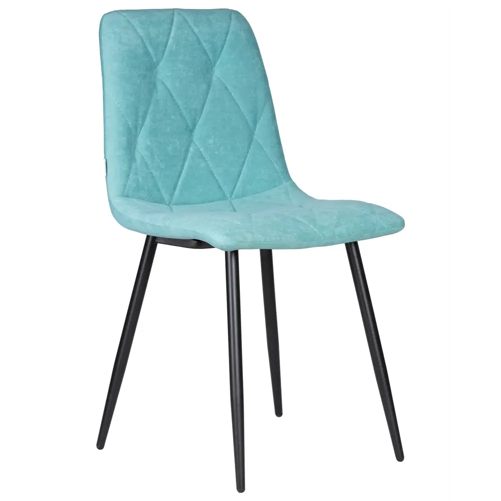 Фото 2 Кухонный стул Dobrin Chilly rombo a006 46x46x55 см велюр цвет светло-голубой/черный Фото 2 Кухонный стул Dobrin Chilly rombo a006 46x46x55 см велюр цвет светло-голубой/черный